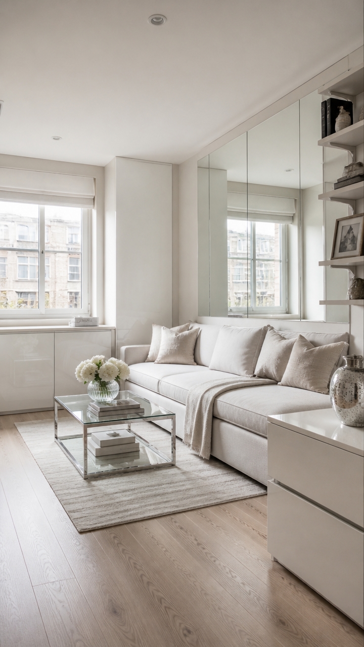 light colors and reflective surfaces