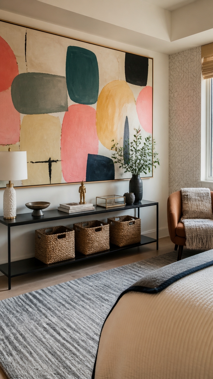 maximize space with large decor