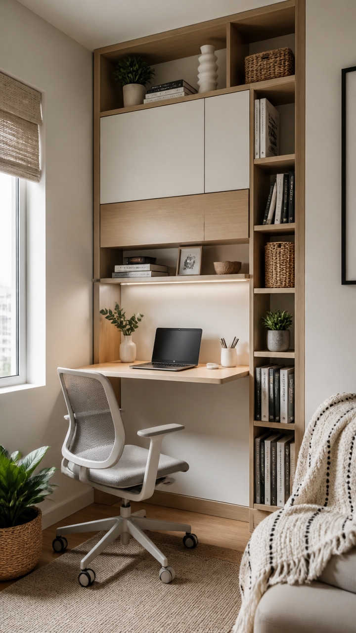 maximize space with shelving