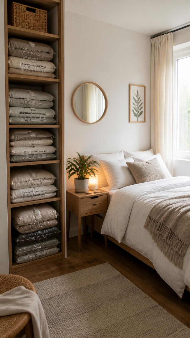 maximize space with vacuum bags