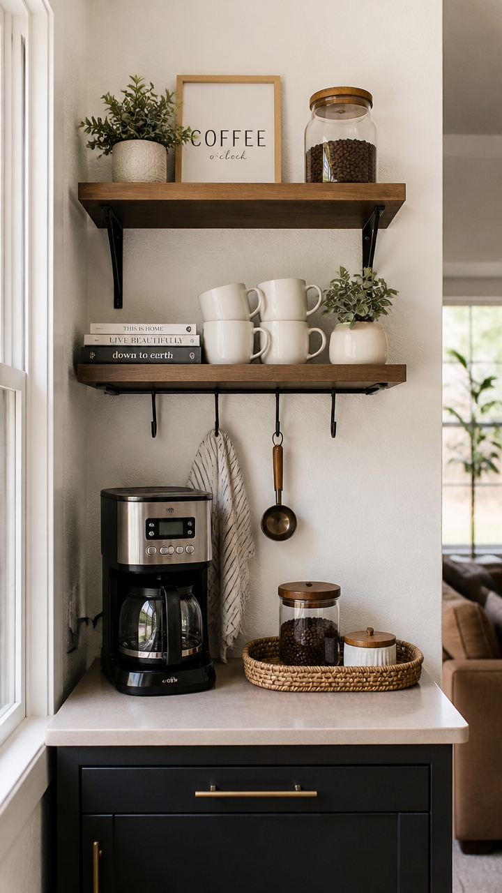 maximize storage with shelves