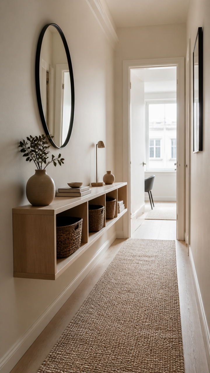 minimalist organized calming decor