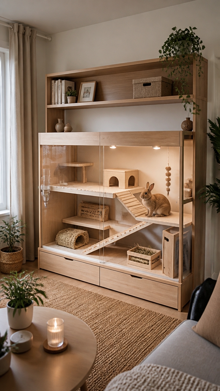 multi level rabbit habitat design