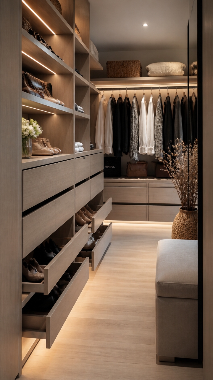 optimize closet vertical storage