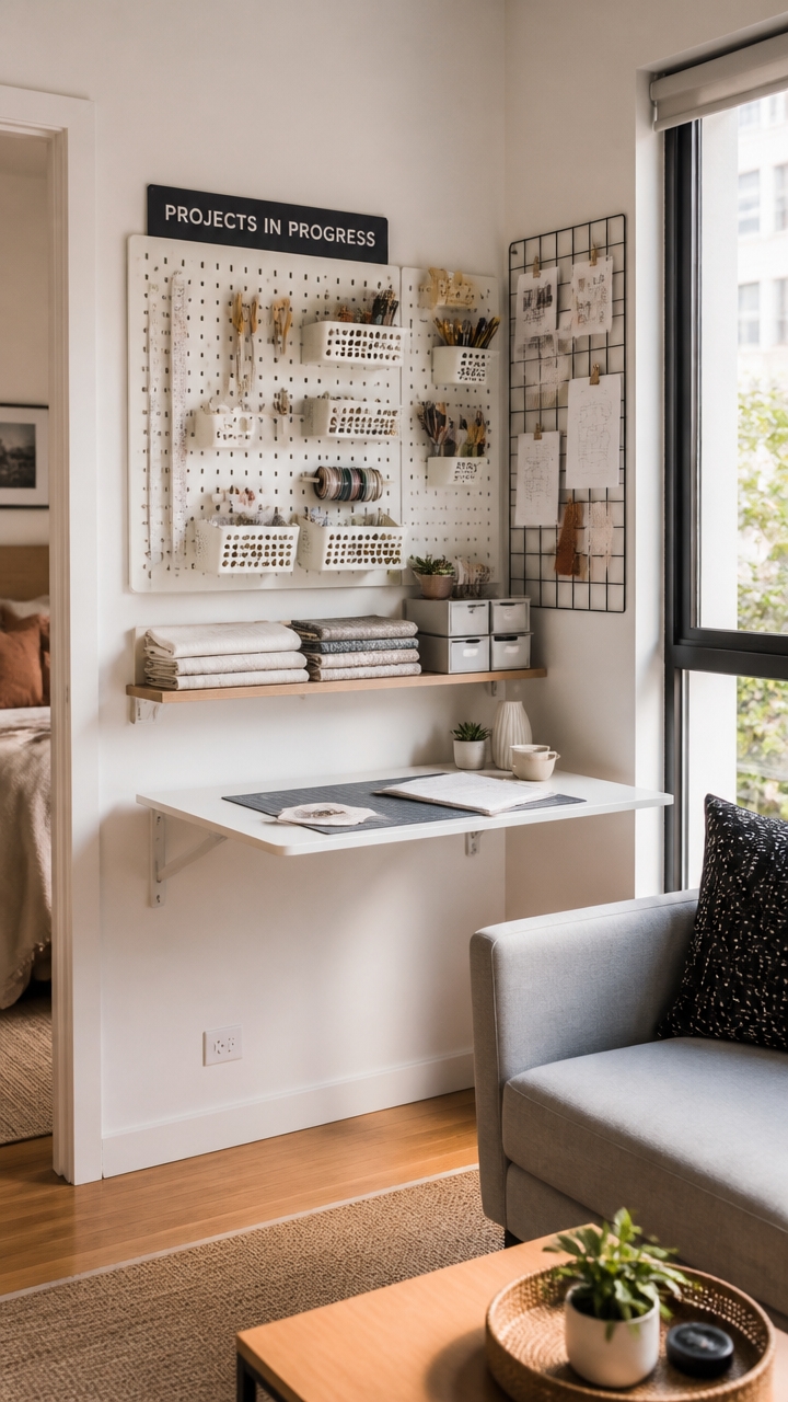 organized craft projects station
