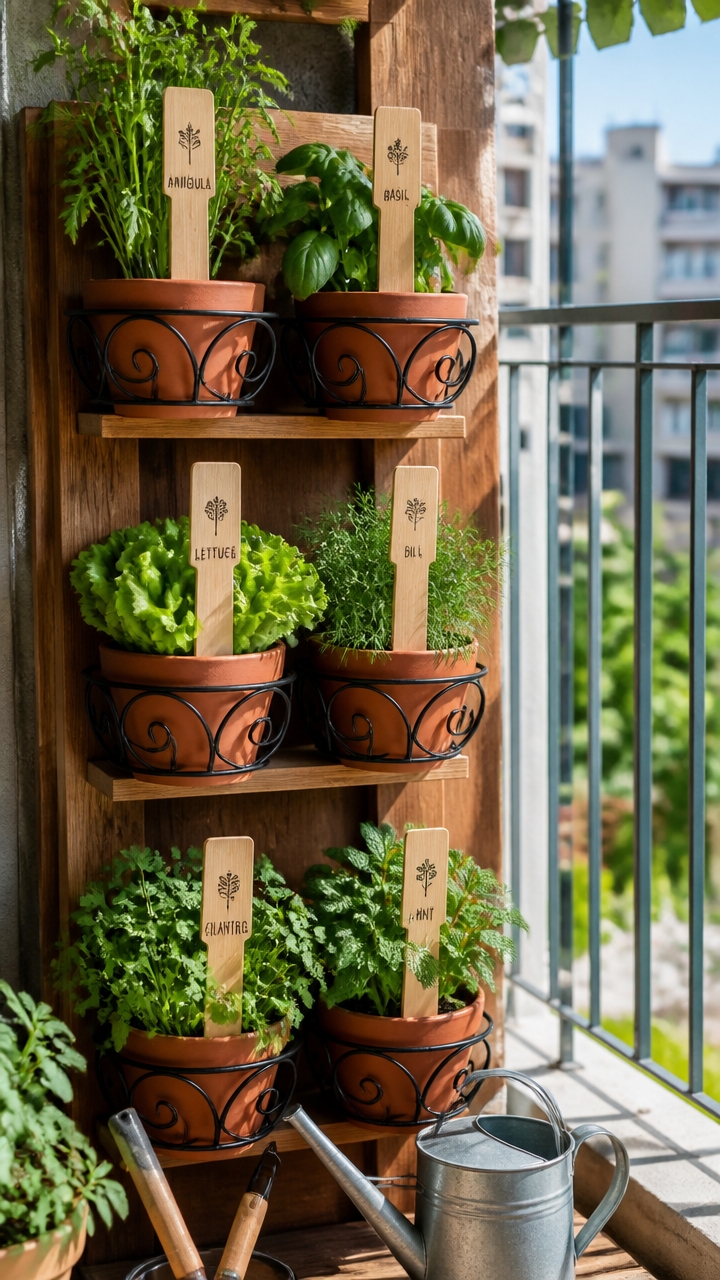 organized decorated garden supports