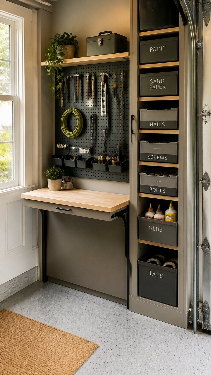 organized diy workstation setup