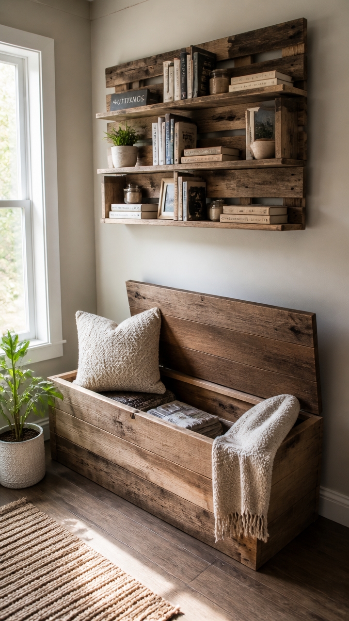reclaimed wood for shelving