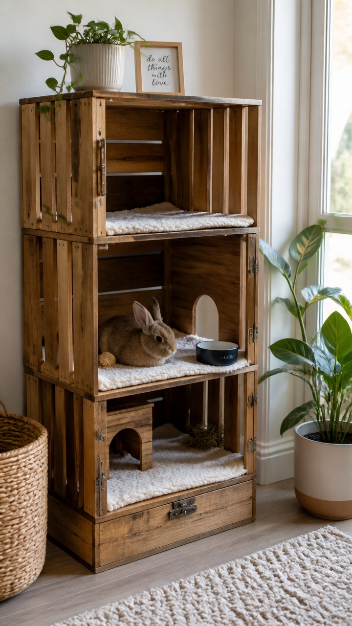 recycled customizable rabbit habitats