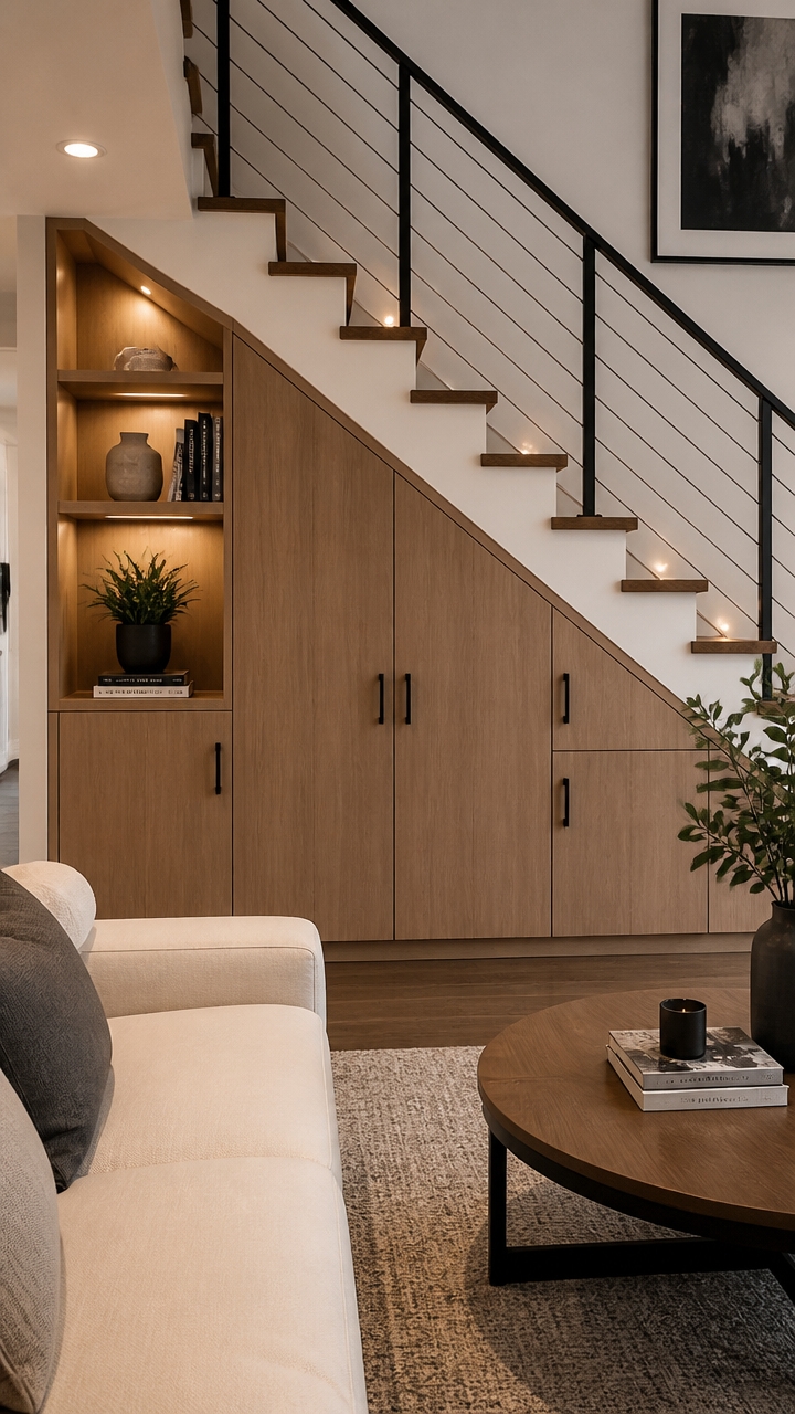 smart stair and beam storage