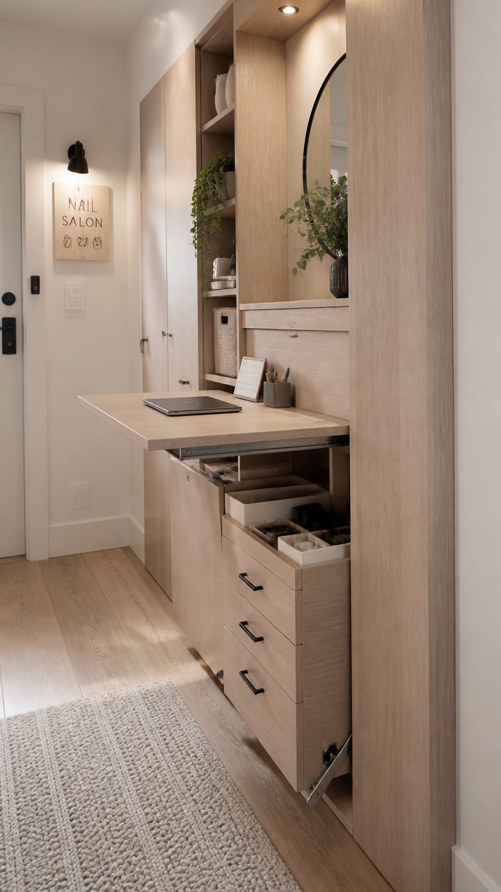 space efficient organized reception space