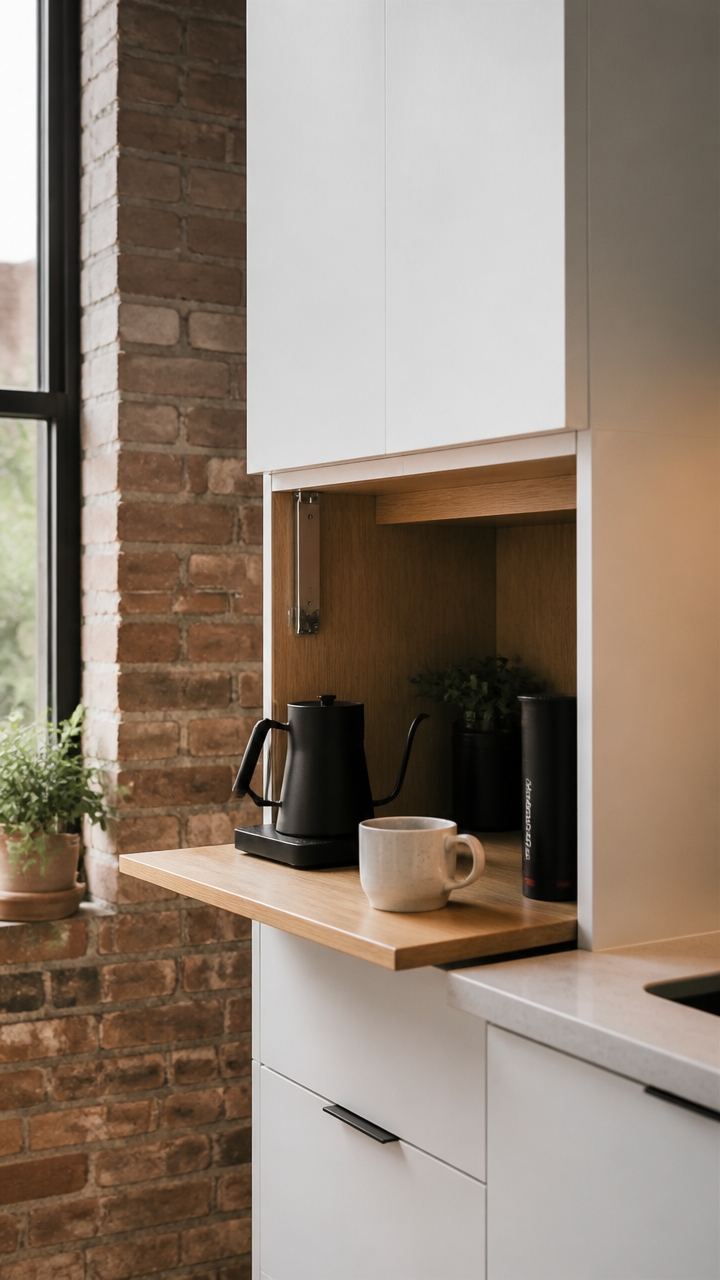 space saving coffee station