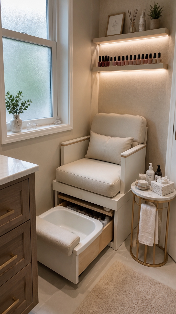 space saving ergonomic pedicure chairs