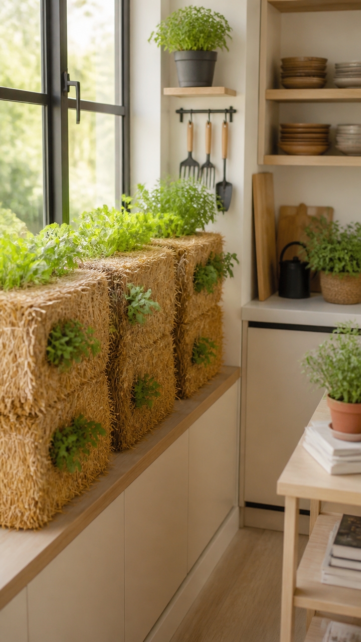 straw bale vegetable gardening