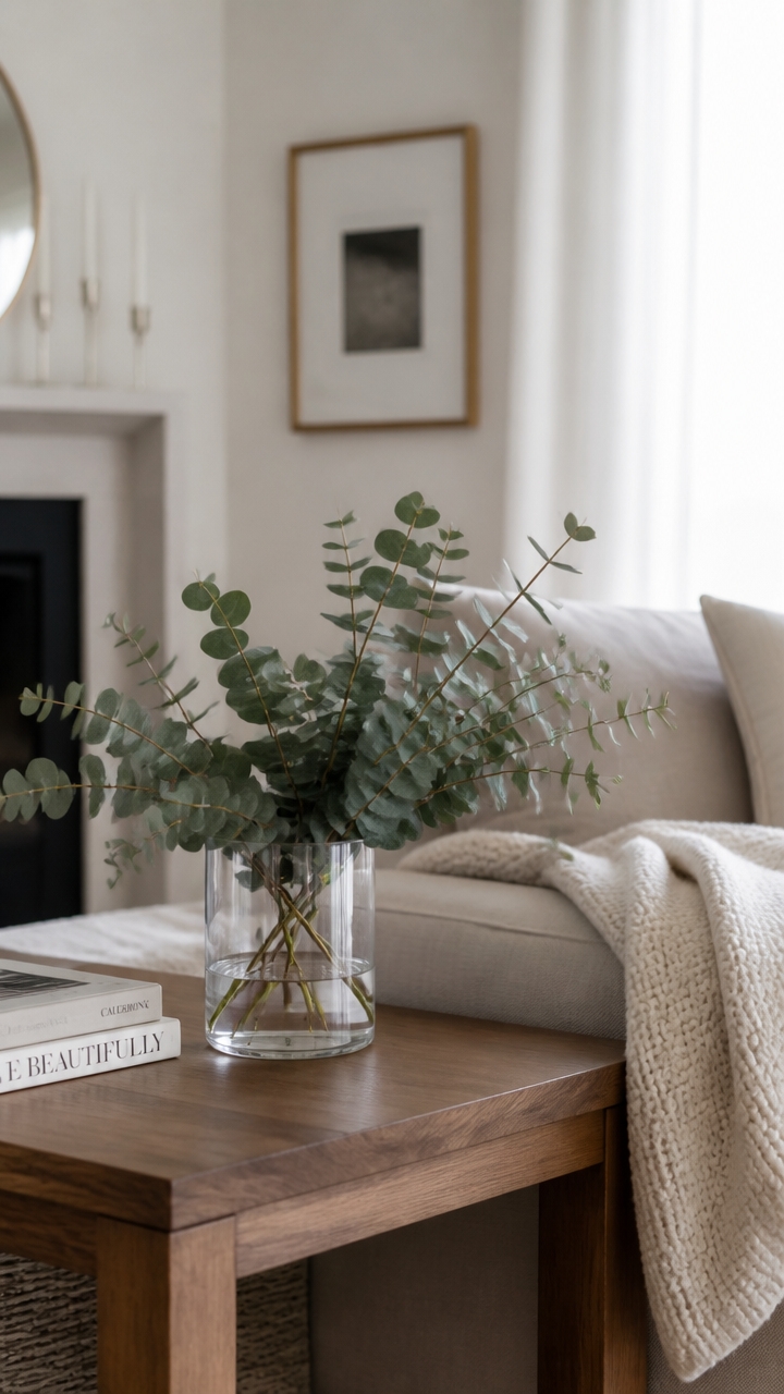 subtle clear space enhancing decor