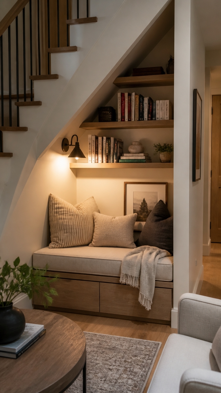 unconventional cozy reading nook