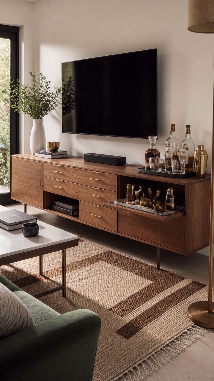 versatile media console display