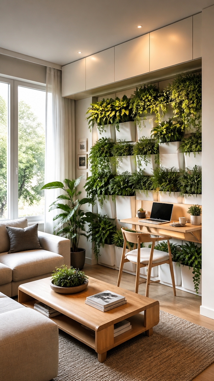 vertical gardens and overhead storage
