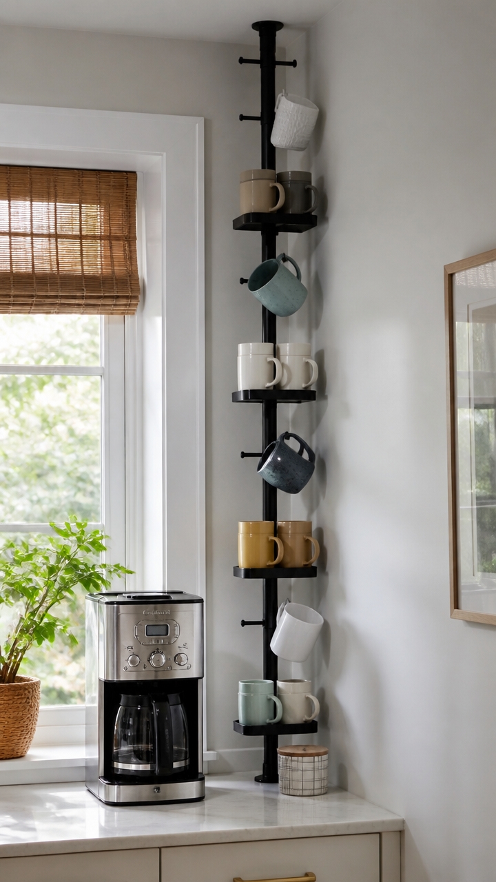 vertical mug storage solutions
