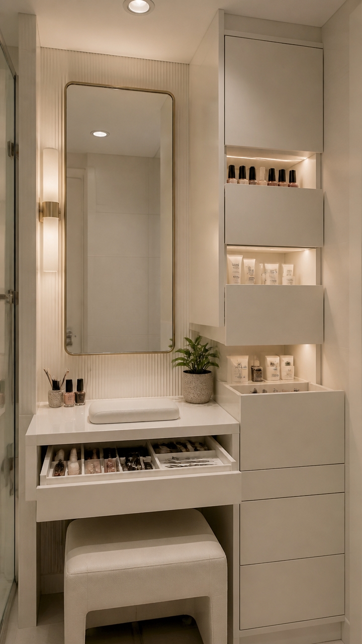 wall mounted manicure stations