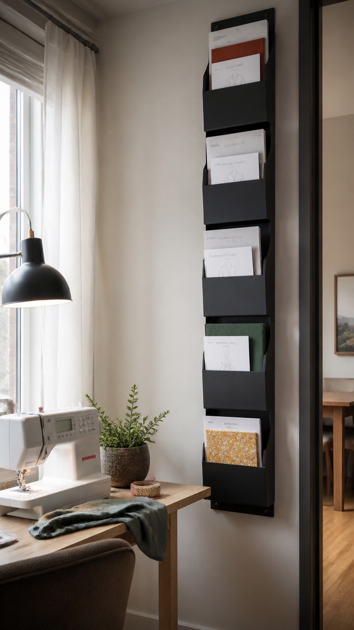 wall pockets improve sewing organization