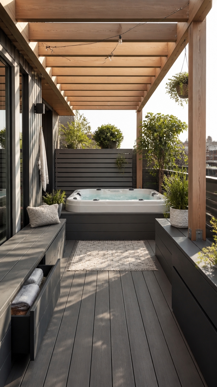 weatherproof hot tub shelter